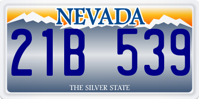 NV license plate 21B539