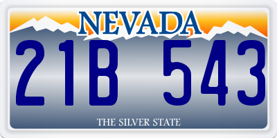 NV license plate 21B543