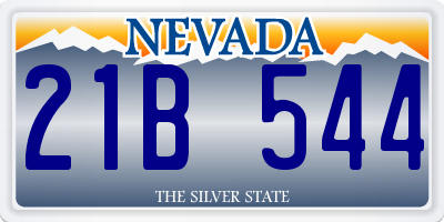 NV license plate 21B544