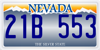 NV license plate 21B553