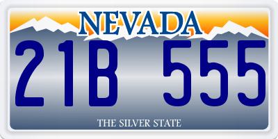 NV license plate 21B555