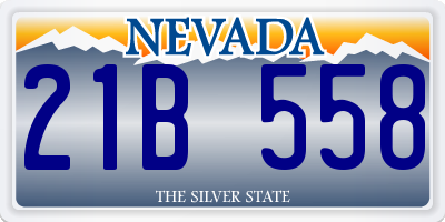 NV license plate 21B558