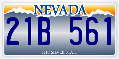 NV license plate 21B561