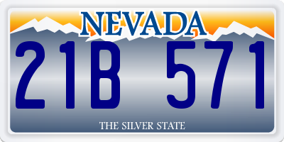 NV license plate 21B571