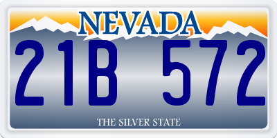 NV license plate 21B572