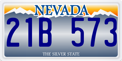 NV license plate 21B573