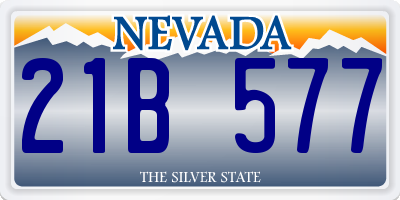 NV license plate 21B577