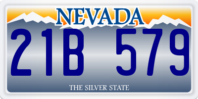NV license plate 21B579