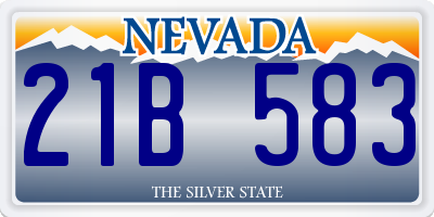 NV license plate 21B583