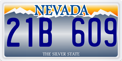 NV license plate 21B609