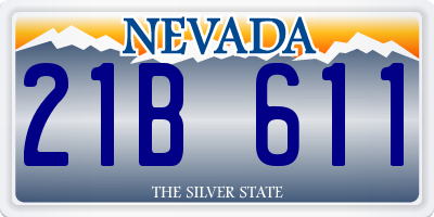 NV license plate 21B611