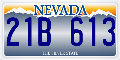 NV license plate 21B613