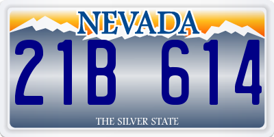 NV license plate 21B614