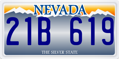 NV license plate 21B619
