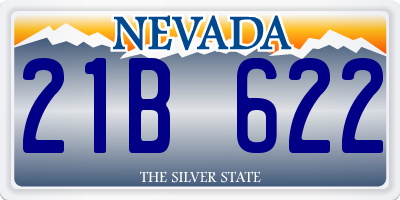NV license plate 21B622