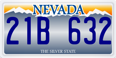 NV license plate 21B632