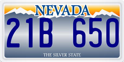 NV license plate 21B650