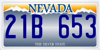 NV license plate 21B653