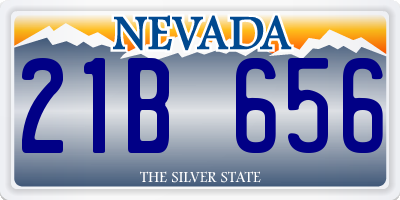 NV license plate 21B656