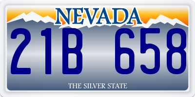 NV license plate 21B658