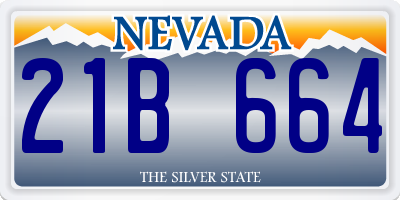 NV license plate 21B664
