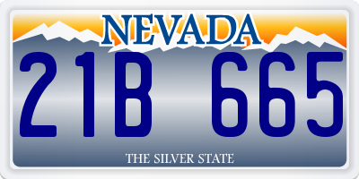 NV license plate 21B665