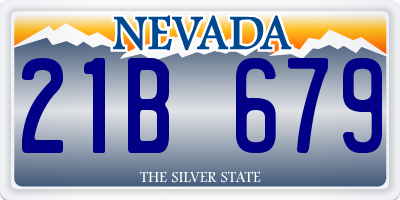 NV license plate 21B679