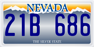 NV license plate 21B686