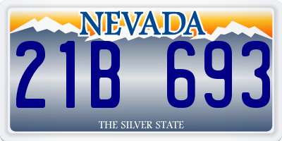NV license plate 21B693