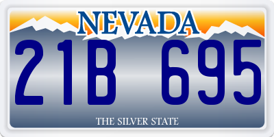 NV license plate 21B695