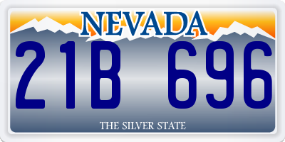 NV license plate 21B696