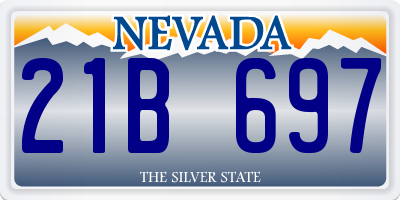 NV license plate 21B697