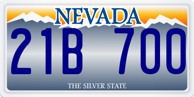 NV license plate 21B700