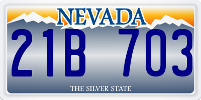 NV license plate 21B703