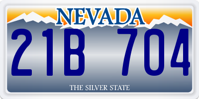 NV license plate 21B704