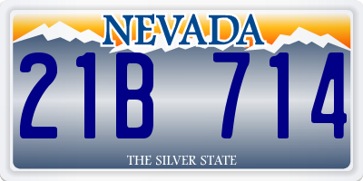 NV license plate 21B714