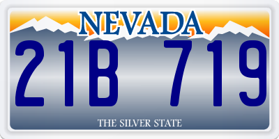 NV license plate 21B719