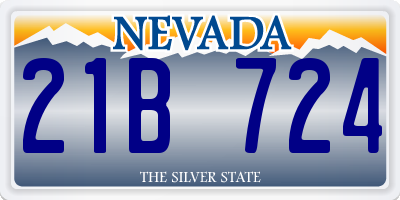 NV license plate 21B724