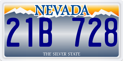NV license plate 21B728