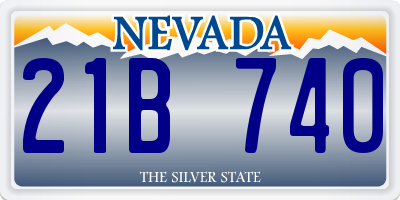 NV license plate 21B740