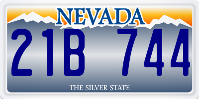 NV license plate 21B744