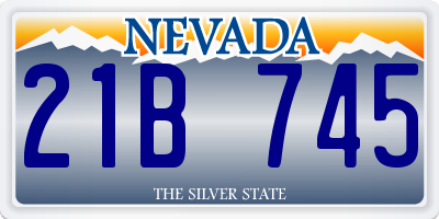 NV license plate 21B745