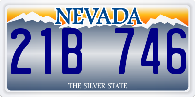 NV license plate 21B746
