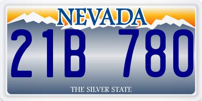 NV license plate 21B780