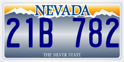 NV license plate 21B782