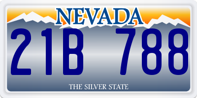 NV license plate 21B788
