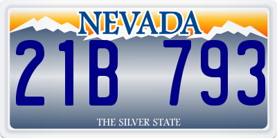 NV license plate 21B793