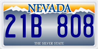 NV license plate 21B808