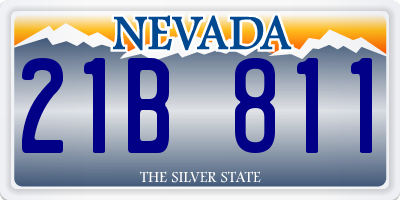 NV license plate 21B811