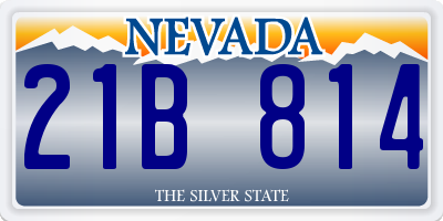 NV license plate 21B814